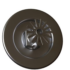 Fire sprinkler on white background, isolate. 3D rendering of excellent quality in high resolution. It can be enlarged and used as a background or texture.