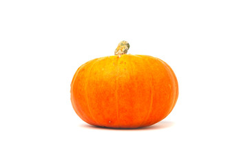 ripe orange pumpkin isolated on white background