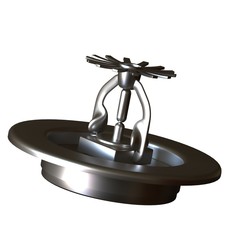 Fire sprinkler on white background, isolate. 3D rendering of excellent quality in high resolution. It can be enlarged and used as a background or texture.