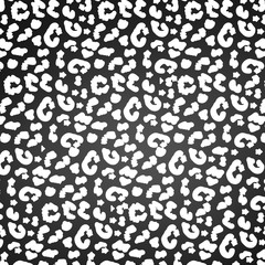 black and white leopard background. Stock Vector illustration