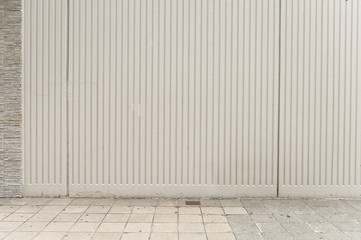 street wall background ,Industrial background, empty grunge urban street with warehouse brick wall