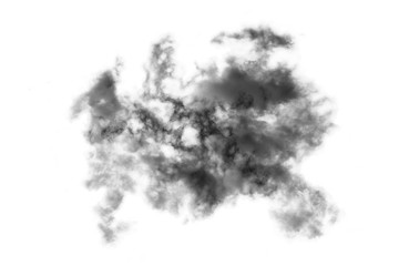 Textured Smoke,Abstract black,isolated on white background