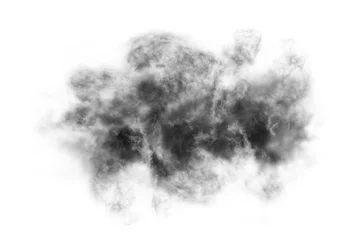 Papier Peint photo Fumée Textured Smoke,Abstract black,isolated on white background