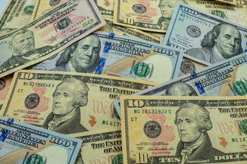 Fototapeta na wymiar Dollar notes for money concept background