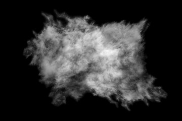 Textured cloud,Abstract black,isolated on black background