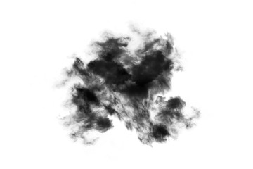 Textured Smoke,Abstract black,isolated on white background