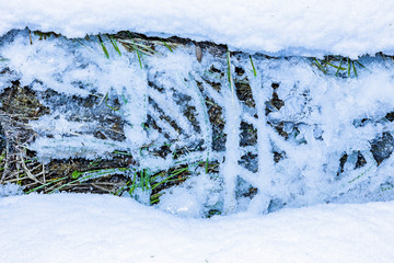 Gefrorenes Eis im Winter