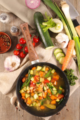 mixed vegetable and broth- minestrone