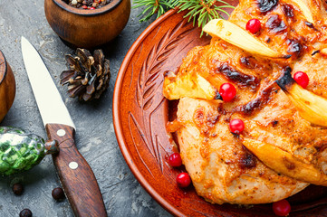 Christmas roasted chicken breast