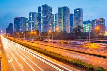 Fototapeta na wymiar Beijing, China cityscape and highways