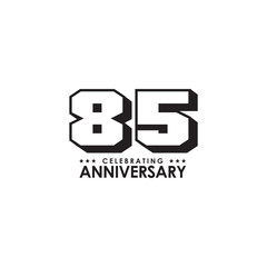 85th years celebrating anniversary logo design emblem vector template