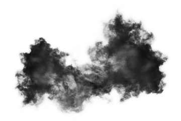 Textured Smoke,Abstract black,isolated on white background