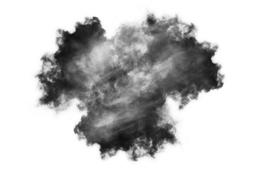 Textured Smoke,Abstract black,isolated on white background