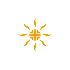 Sun logo design vector template