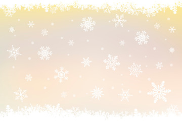 雪の結晶 降る背景