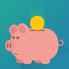 Épargner de l'argent (flat design)