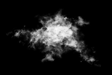 Textured cloud,Abstract black,isolated on black background
