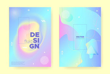 Rainbow Pastel Poster. Abstract Gradient  © ingara