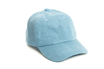blue baseball cap or Working peaked cap. Isolated on a white background.