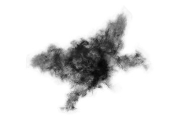 Textured Smoke,Abstract black,isolated on white background