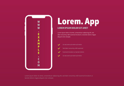 Smartphone Infographic with Red Background