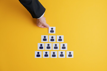Conceptual image of business hierarchy