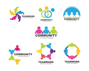 leadership,community,social and company Logo icon vector