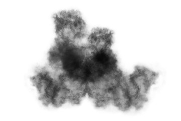 Textured Smoke,Abstract black,isolated on white background