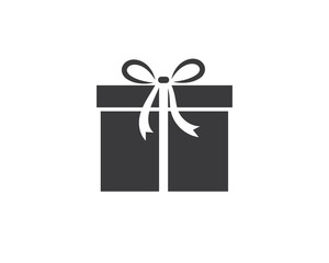 gift box logo vector icon