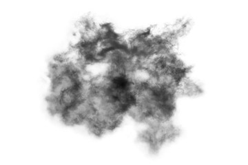 Textured Smoke,Abstract black,isolated on white background