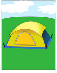 Camping Tent on a Field
