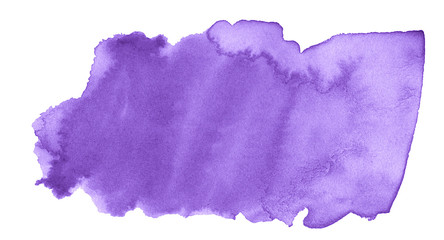Lilac watercolor is a trend color, an isolated spot with divorces and borders. Frame with copy space for text.