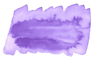 Lilac watercolor is a trend color, an isolated spot with divorces and borders. Frame with copy space for text.
