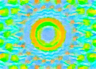 Presewatercolor Colorful digital graphic kaleidoscope symmetry mandala style in laser light trial pattern, Tie Dye , spiderweb art abstract backt Style = Bold..Output Size = Medium..Lightness = Normal