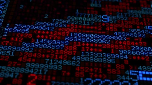 Digitale Nation 05 - USA-Flagge mit Zahlen