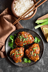 Grilled chicken thighs