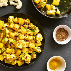Indian style cauliflower with potatoes