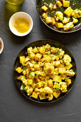Indian style cauliflower with potatoes