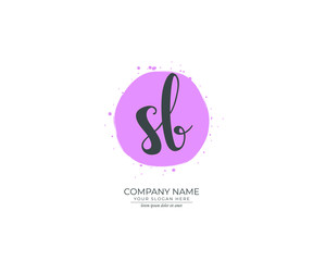 S B SB Initial handwriting logo design. Beautyful design handwritten logo for fashion, team, wedding, luxury logo.