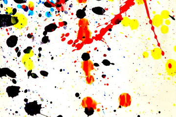 Color splash on paper scene.