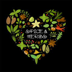 Spice shop, herbs and spices collection for your design