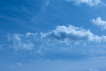 Blue sky with thin clouds