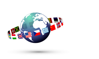 mondo 3d, bandiere 360 © xyz+