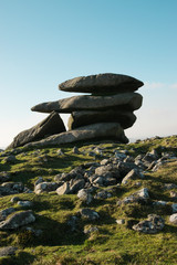 stack of rocks on moors