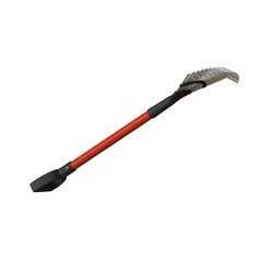 Garden rake on a white background, isolate. 3D rendering of excellent quality in high resolution. It can be enlarged and used as a background or texture.