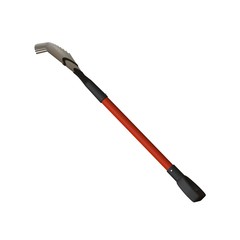 Garden rake on a white background, isolate. 3D rendering of excellent quality in high resolution. It can be enlarged and used as a background or texture.