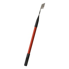 Garden rake on a white background, isolate. 3D rendering of excellent quality in high resolution. It can be enlarged and used as a background or texture.