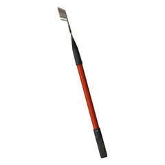 Garden rake on a white background, isolate. 3D rendering of excellent quality in high resolution. It can be enlarged and used as a background or texture.