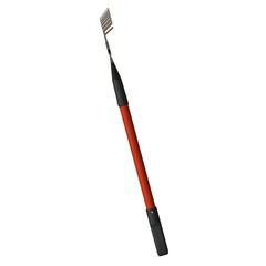 Garden rake on a white background, isolate. 3D rendering of excellent quality in high resolution. It can be enlarged and used as a background or texture.