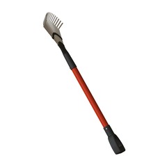 Garden rake on a white background, isolate. 3D rendering of excellent quality in high resolution. It can be enlarged and used as a background or texture.
